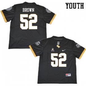 #52 Isaiah Brown UCF Knights University Classic Football Jerseys - Black Youth Sizes